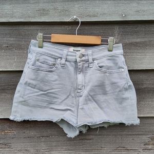 PINK by Victoria's Secret cut off denim shorts light wash gray high rise - 2